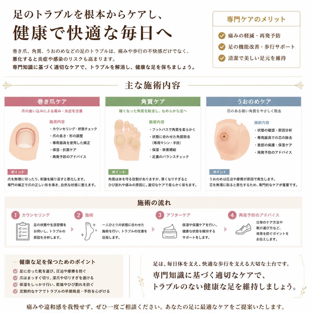 3. 足爪ケアの重要性と施術内容